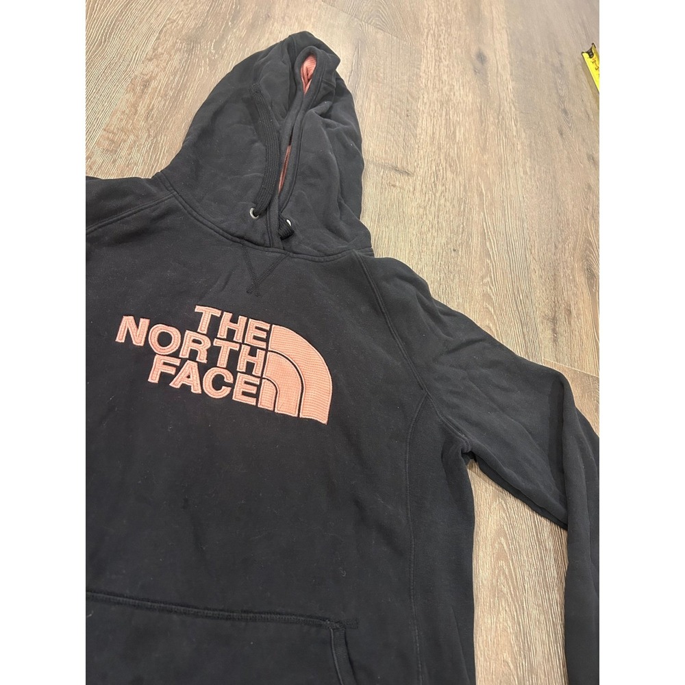 The North Face Womens‎ Black Pink Logo Pullover Hoodie Sweatshirt Size Large - Picture 4 of 9